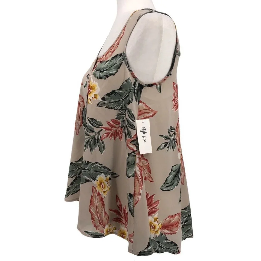 Style & Co High-Low Sleeveless Swing Top NWT Sz XS - Picture 3 of 10